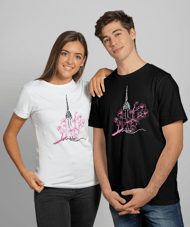 T-shirt Namsan Tower - UNISEXE NOIR