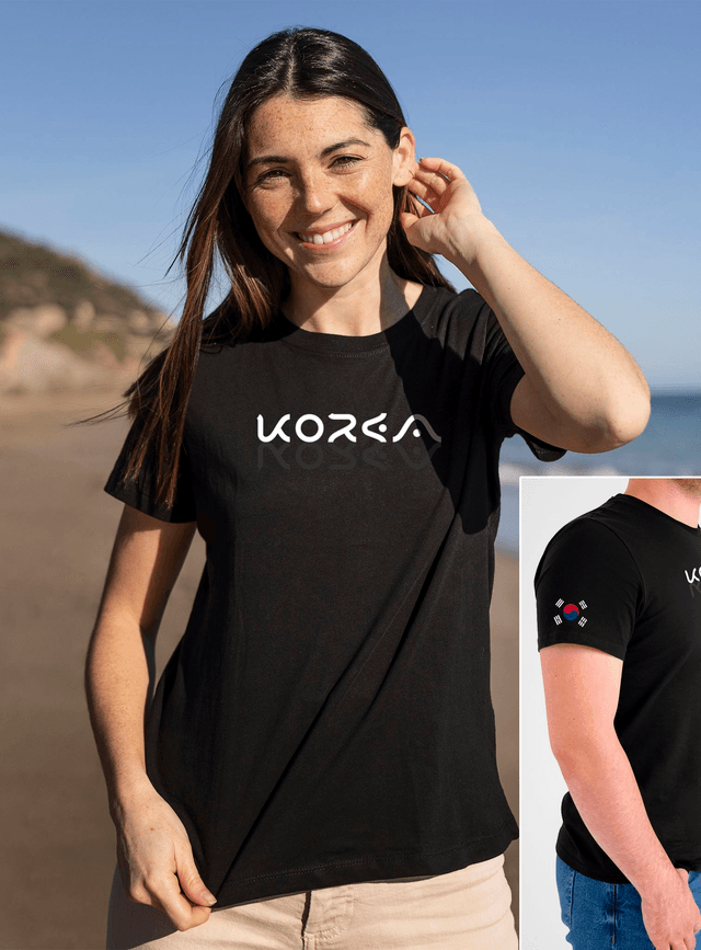 T-shirt Korea - UNISEXE NOIR