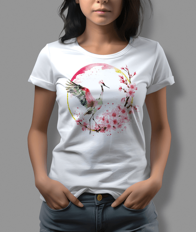 T-shirt Grue - UNISEXE BLANC