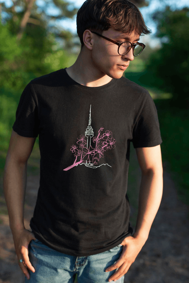 T-shirt Namsan Tower - UNISEXE NOIR